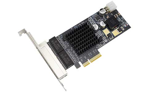 PCI-E網(wǎng)絡適配器_UT-N704-POE 4端口千兆服務器適配器